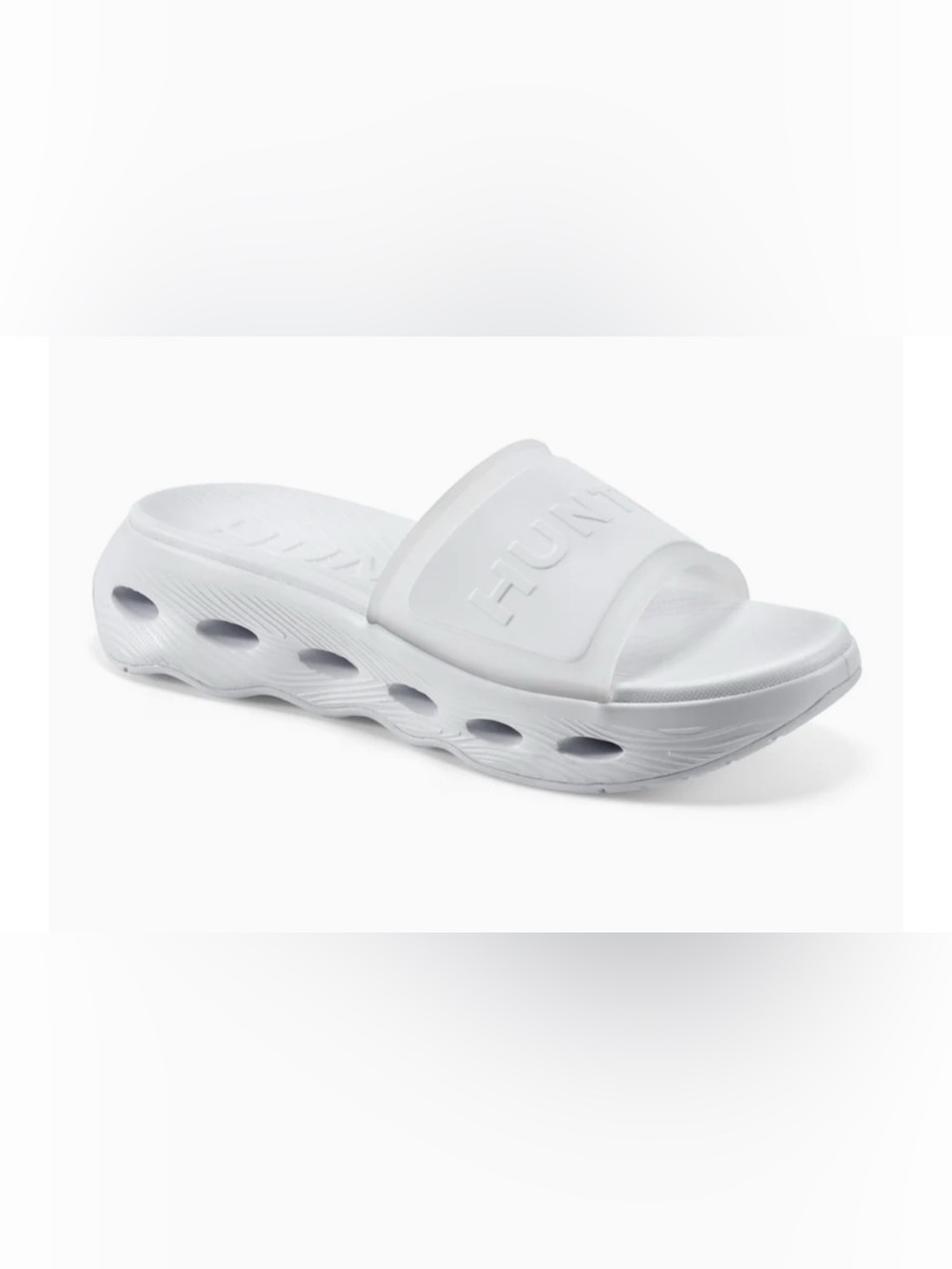 Hunter White Geneva Slide Sandal
